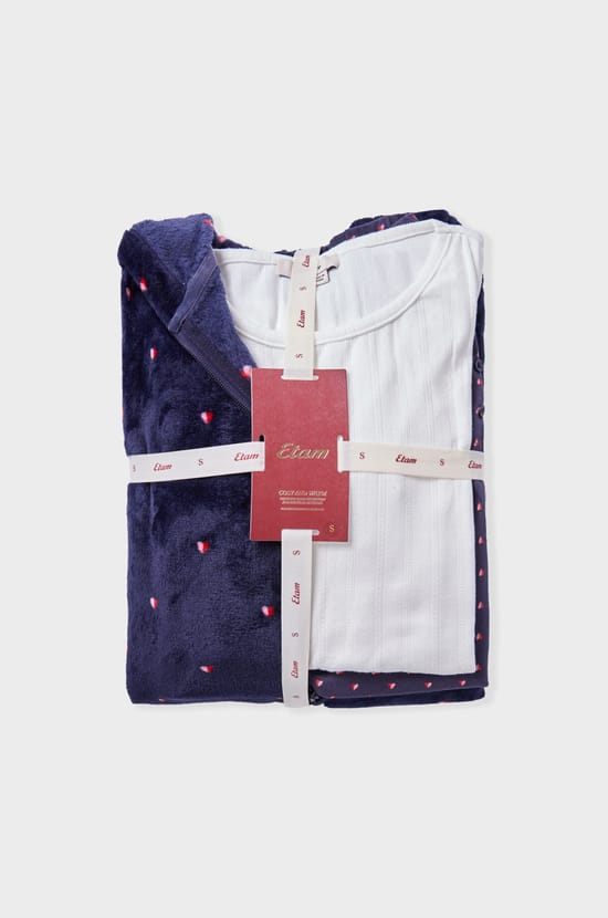 Pyjama 3 pièces à motifs avec coton;${refinementColor}
