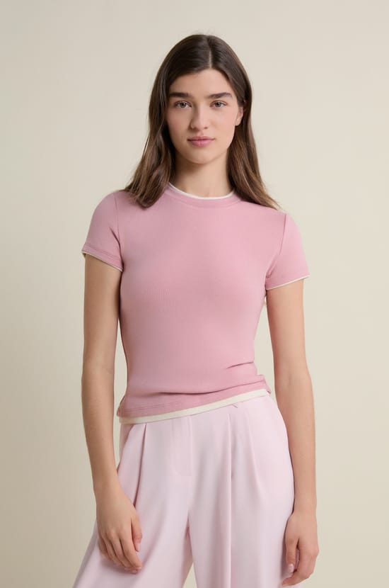 Tshirt manches courtes col rond;${refinementColor}