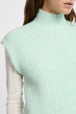 Pull sans manches col montant;${refinementColor}