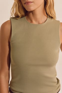 T-shirt sans manches en coton;${refinementColor}