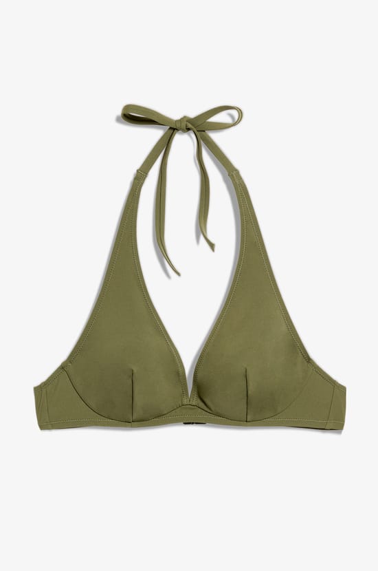 Underwired Triangle Bikini Top;${refinementColor}