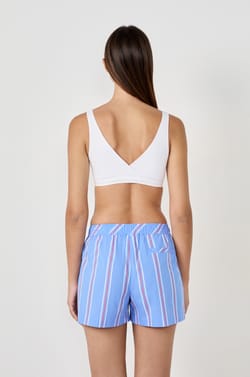 Striped Pajama Shorts;${refinementColor}