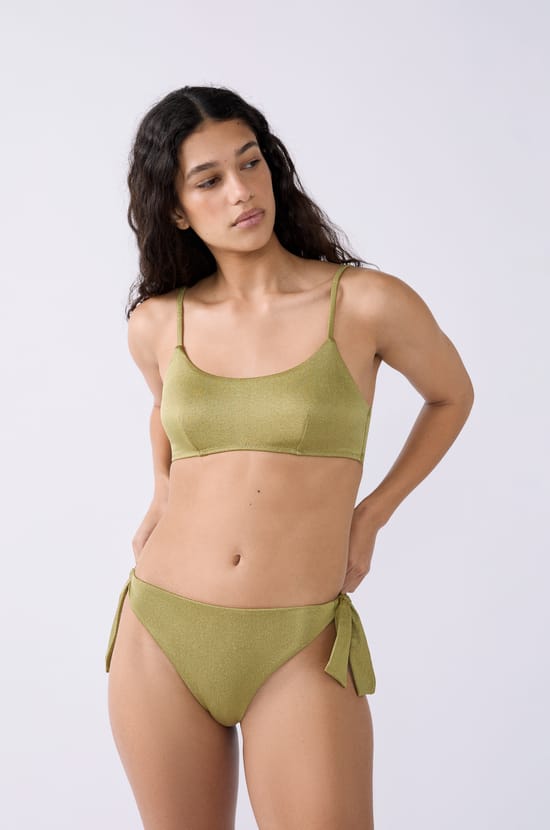 Glittery Brazilian tie-side bikini bottom;${refinementColor}