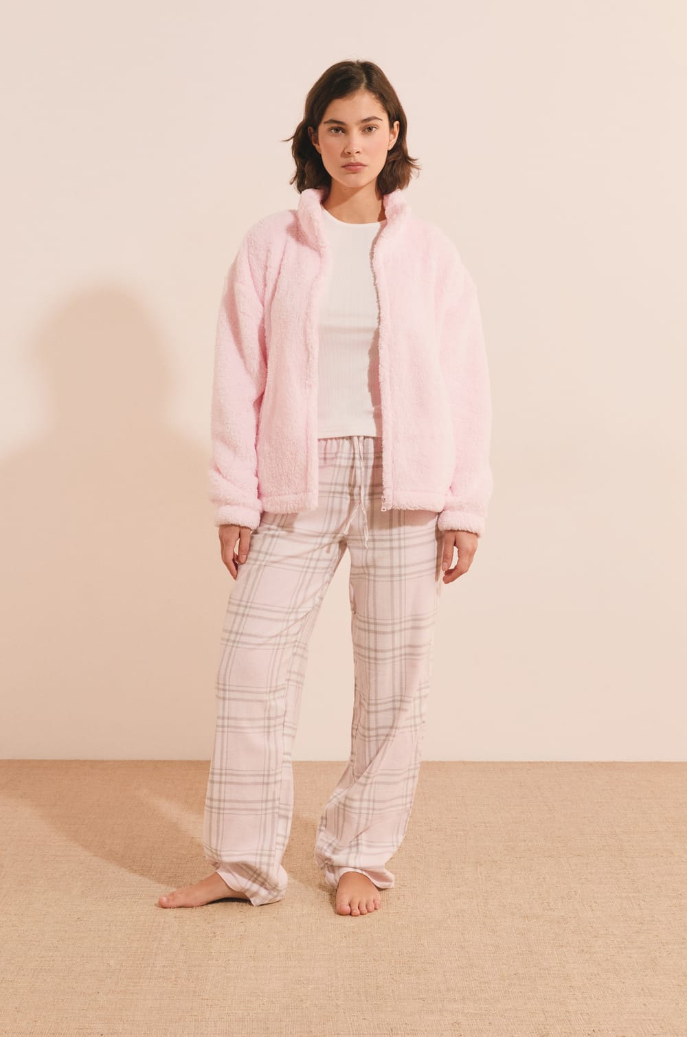 Ensemble de pyjama 3 pi&egrave;ces &agrave; carreaux;${refinementColor}