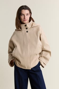 Trench &agrave; capuche avec coton;${refinementColor}