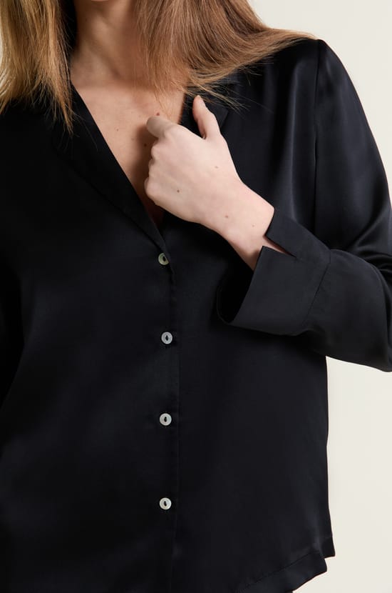 Silk Pyjama Shirt;${refinementColor}