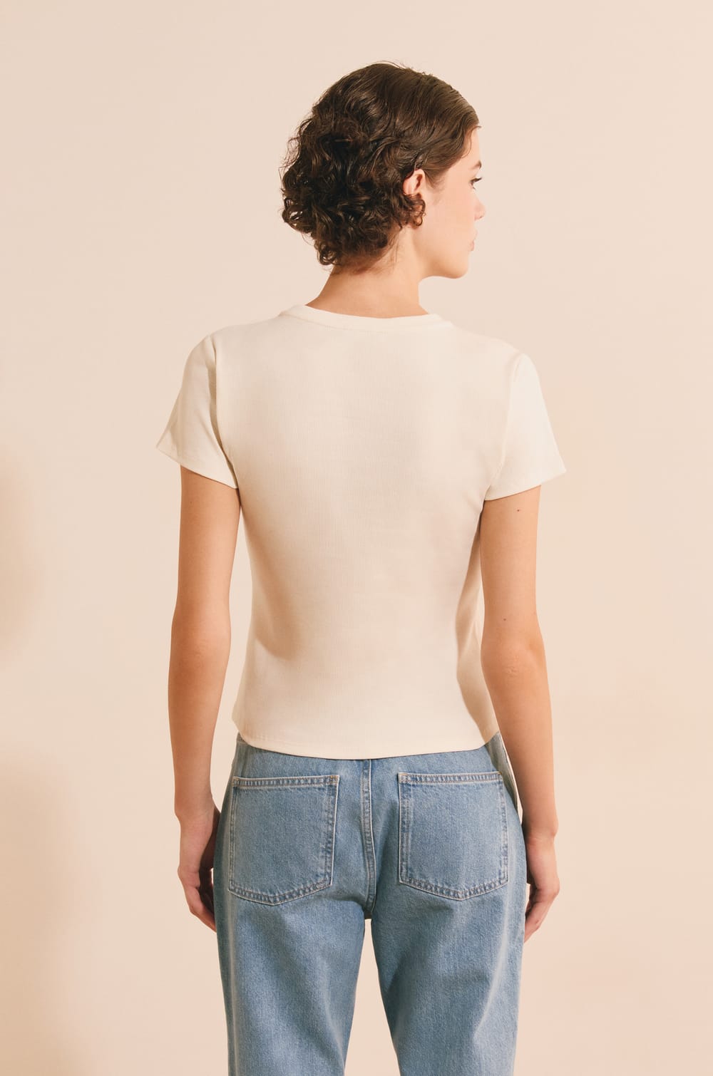 T-shirt manches courtes en coton;${refinementColor}