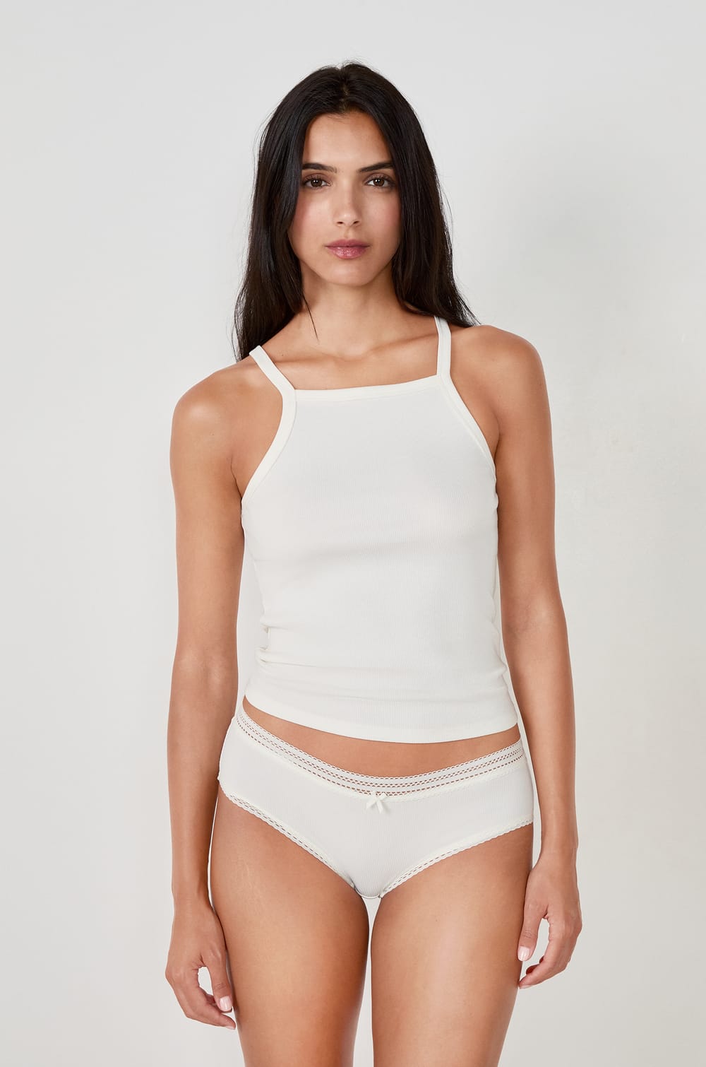 Microfiber Boyshorts With Lace Details;${refinementColor}