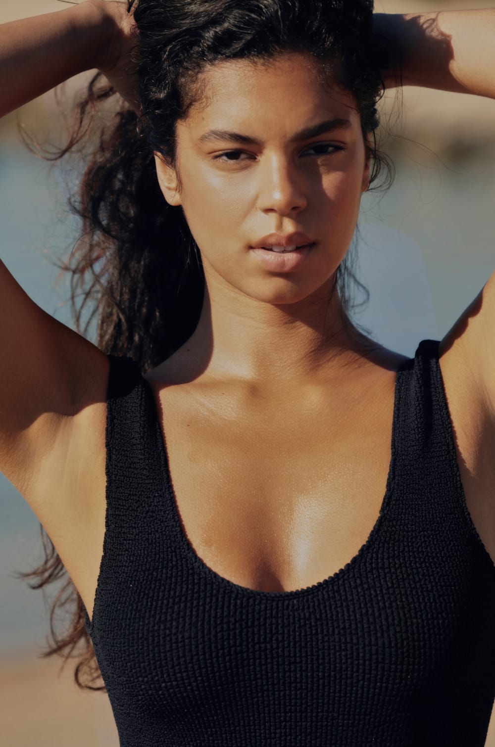 One-Piece Swimsuit in Stretchy Material;${refinementColor}