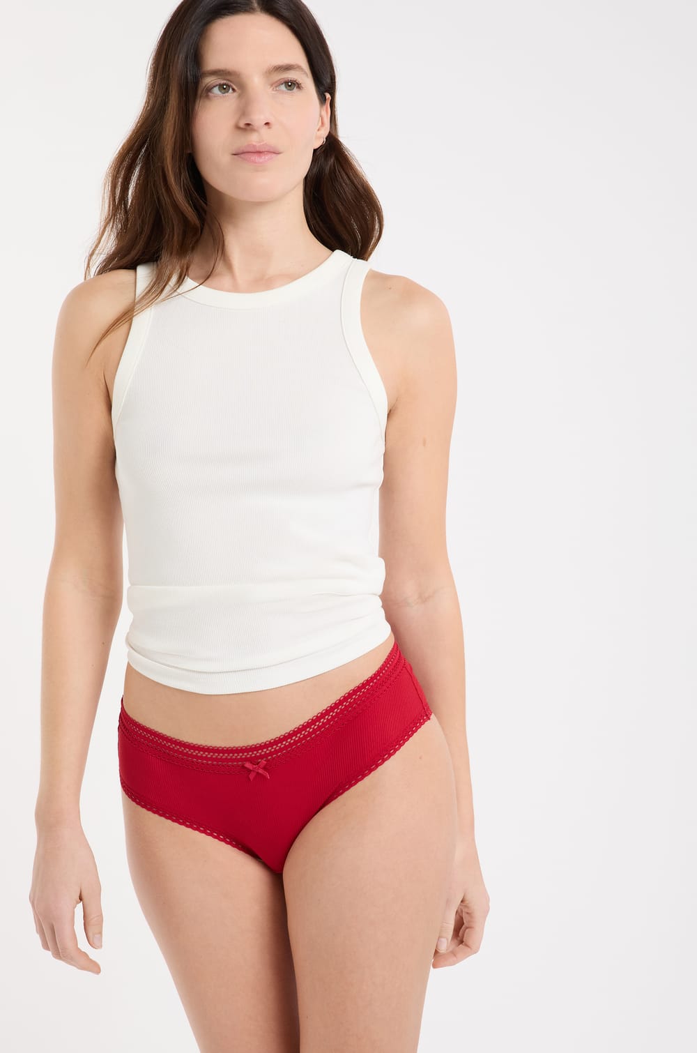 Microfibre Boyshort with Lace Details;${refinementColor}