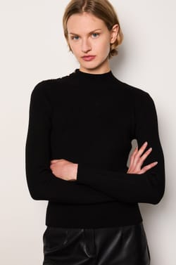 Ribbed Sweater with Button Details;${refinementColor}