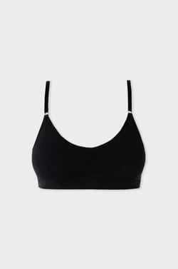Seamless Organic Cotton Bralette;${refinementColor}