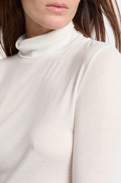 T-shirt thermique col roulé avec laine;${refinementColor}