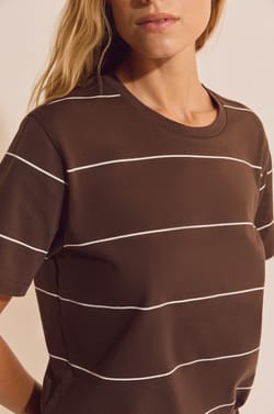 Robe longue &agrave; rayures;${refinementColor}