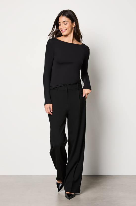 Long Sleeve Thermal Knit T-Shirt;${refinementColor}