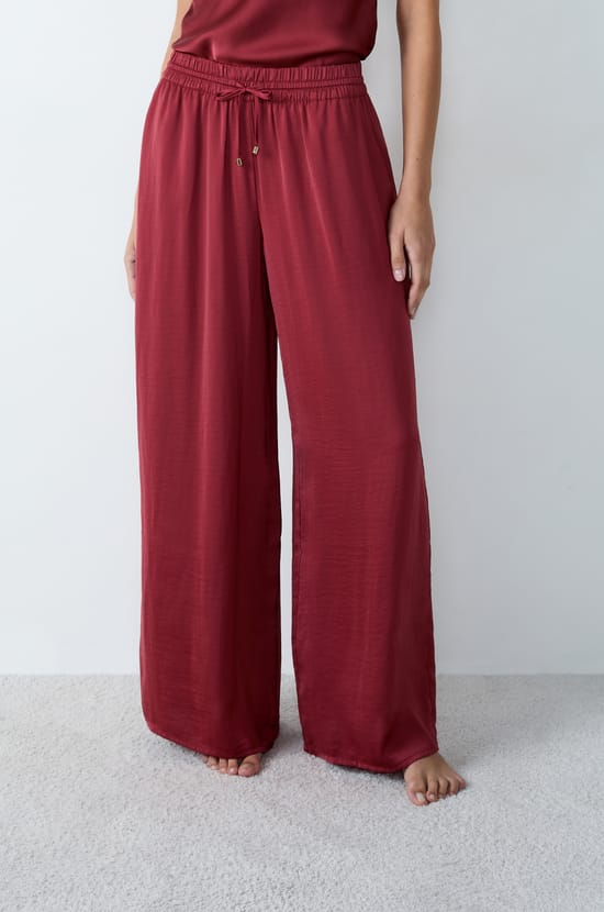 Wide-leg satin trousers;${refinementColor}