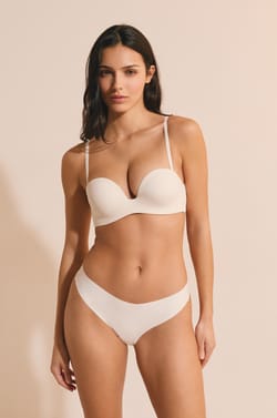 Push-up strapless bra with removable straps, cup A-B;${refinementColor}