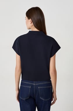 Pull sans manches col Polo;${refinementColor}
