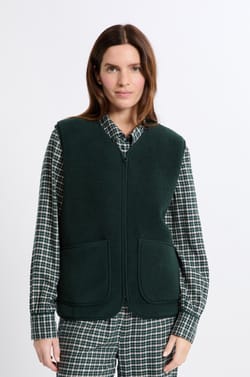 Sleeveless Cardigan With Pockets;${refinementColor}