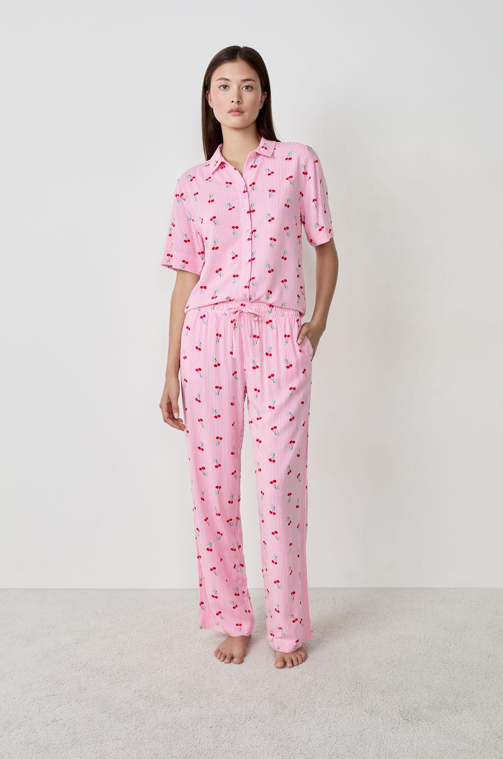 Pantal&oacute;n de pijama estampado;${refinementColor}