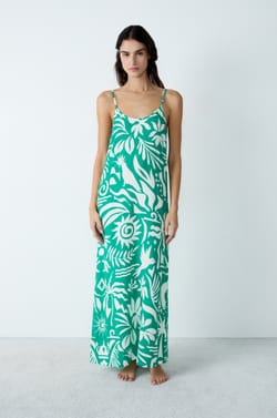 Lange bedrukte nachtjapon;${refinementColor}