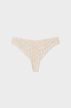Seamless microfibre printed tanga;${refinementColor}