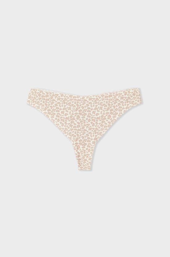 Seamless microfibre printed tanga;${refinementColor}