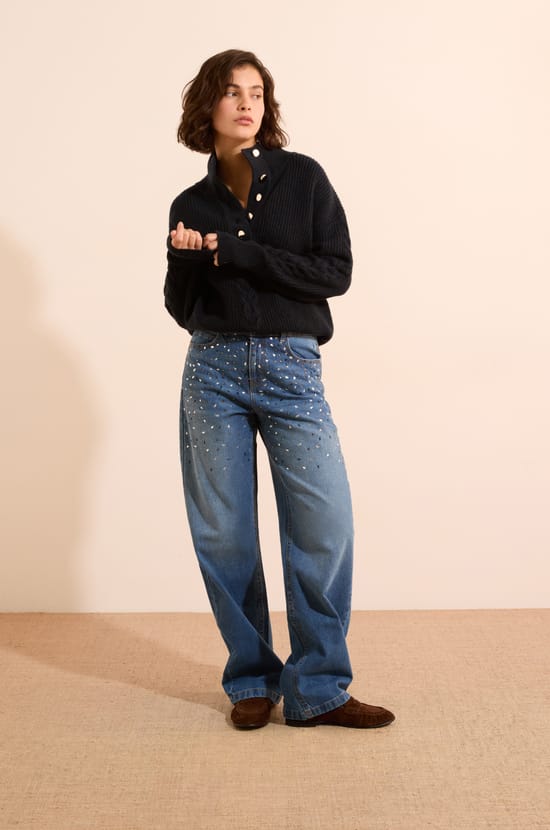 Jean avec strass;${refinementColor}