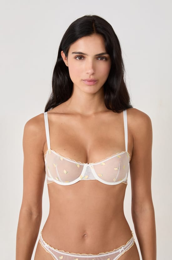 Bra N.9 - Balconette with Lemon Embroidery;${refinementColor}