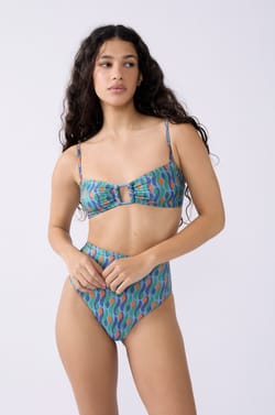 Sequined Bandeau Bikini Top;${refinementColor}