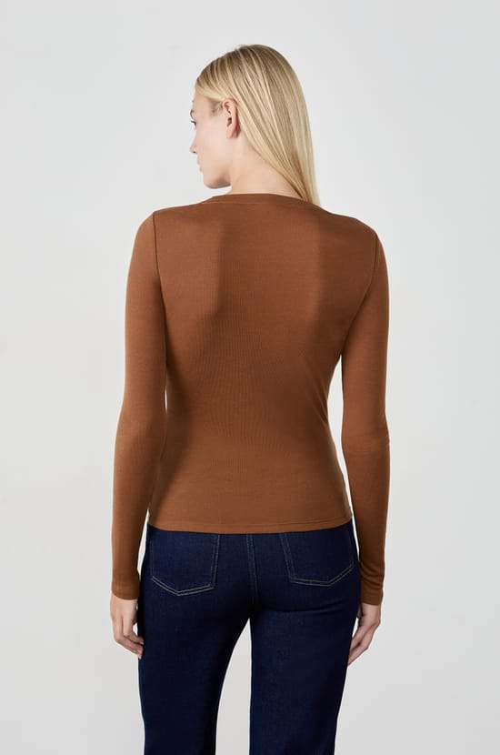 T-shirt col rond maille thermique;${refinementColor}