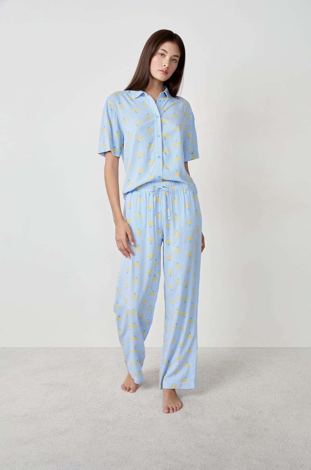 Pantalon de pyjama &agrave; imprim&eacute;s;${refinementColor}