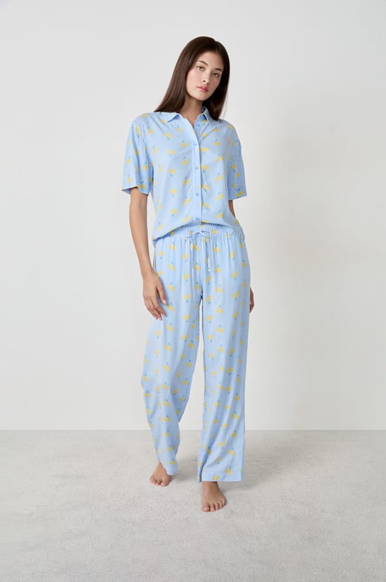 Pantalon de pyjama &agrave; imprim&eacute;s;${refinementColor}