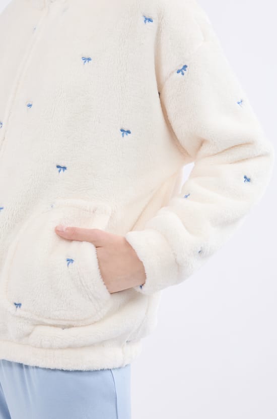 Veste à manches longues en polaire;${refinementColor}