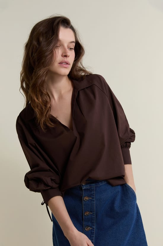 Blouse en coton;${refinementColor}