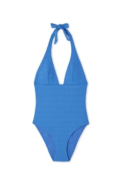 Maillot de bain 1 pi&egrave;ce textur&eacute; &agrave; nouer;${refinementColor}