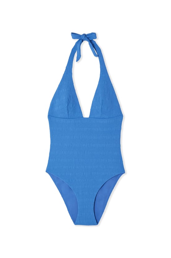 Textured One-Piece Tie Swimsuit;${refinementColor}