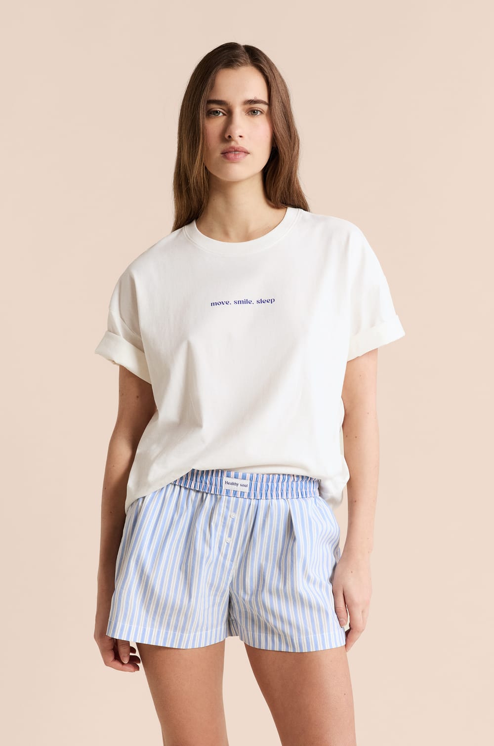 Pantal&oacute;n corto de pijama estampado con algod&oacute;n;${refinementColor}