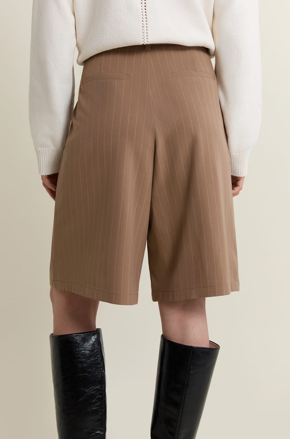 Striped Bermuda Shorts;${refinementColor}