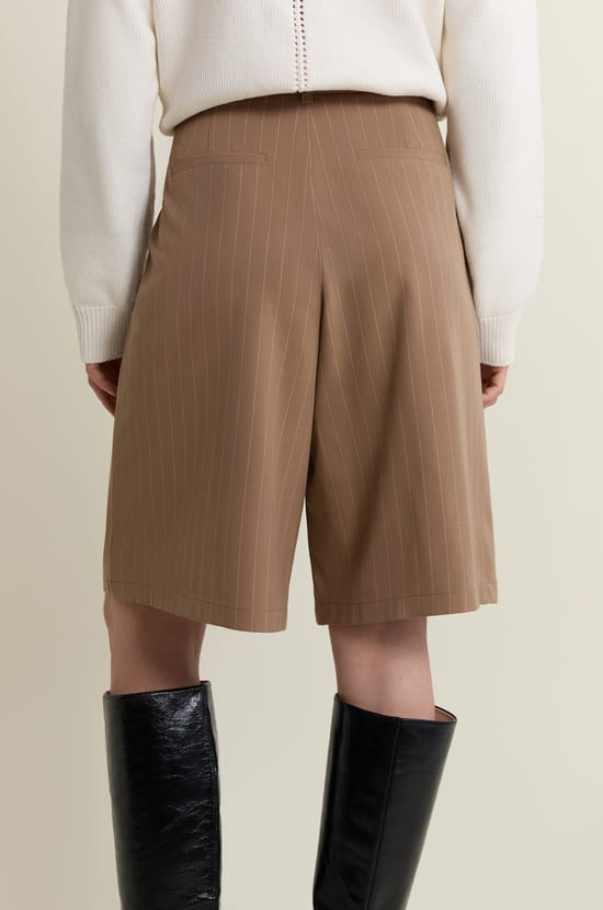 Striped Bermuda Shorts;${refinementColor}