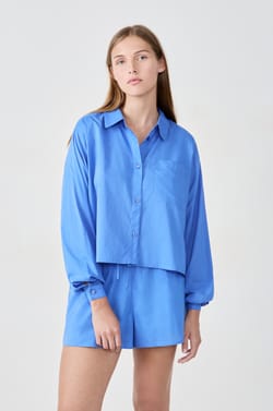 Chemise de pyjama en coton;${refinementColor}