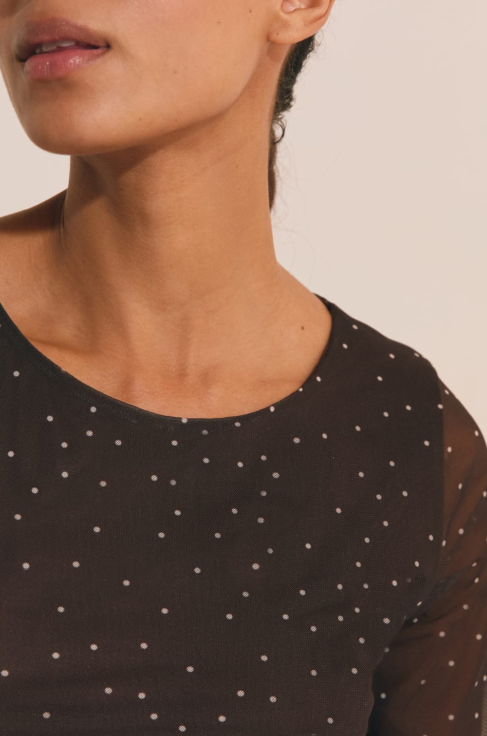 Long Dress in Satin Tulle;${refinementColor}