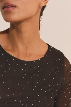 Long Dress in Satin Tulle;${refinementColor}