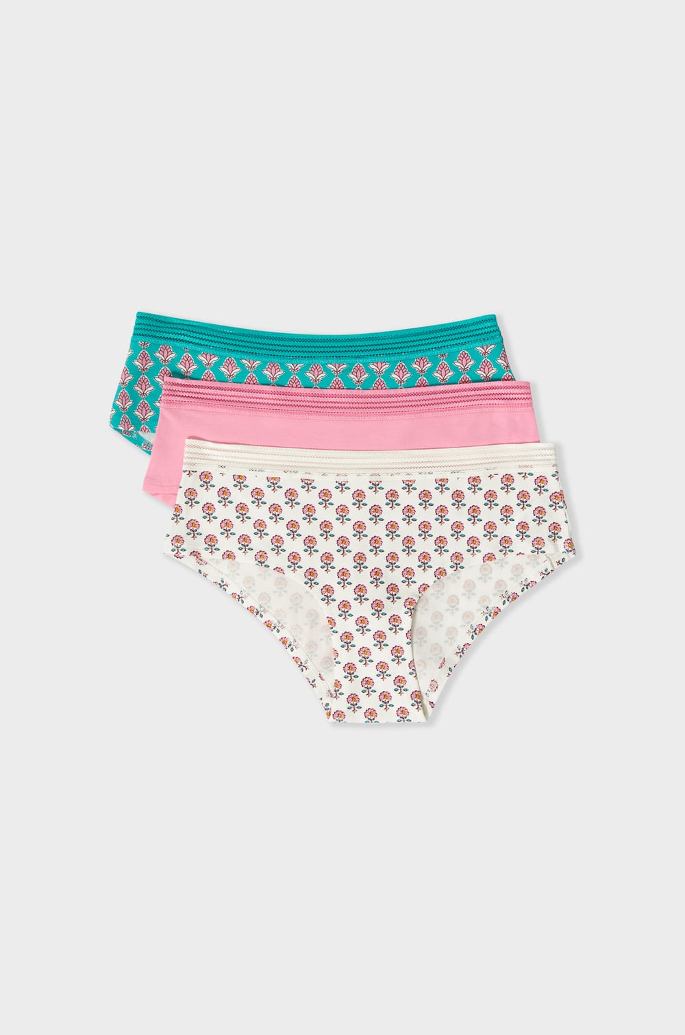 Lot de 3 shorty en coton;${refinementColor}