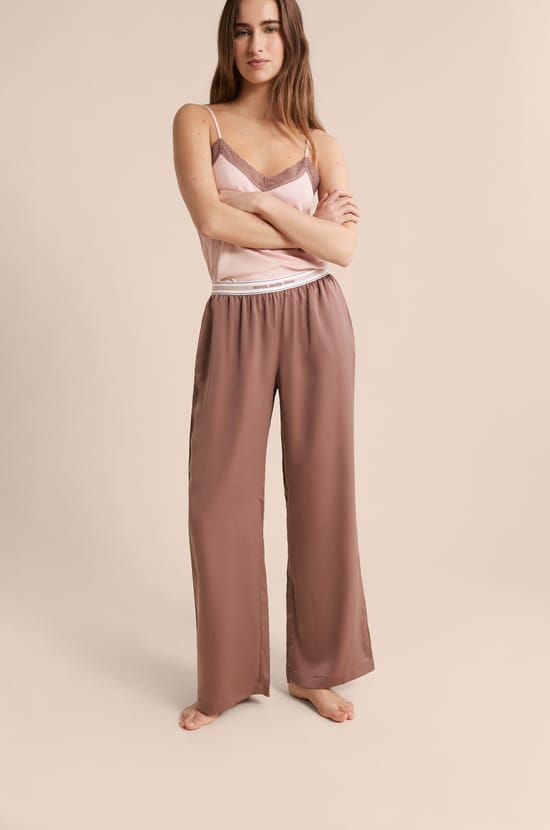 Pyjama Trousers with Elastic Waist "move, smile, sleep;${refinementColor}