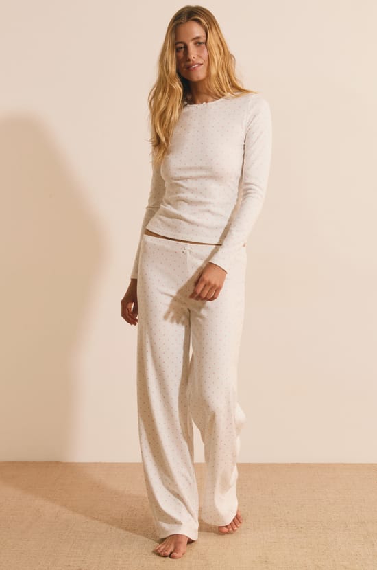 Pantalon de pyjama &agrave; pois;${refinementColor}