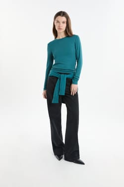 T-shirt &agrave; manches longues en coton;${refinementColor}