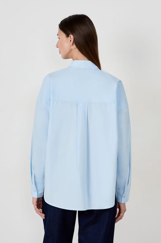 Long-sleeved poplin shirt;${refinementColor}