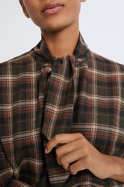 Geruit katoenen overhemd;${refinementColor}