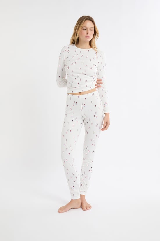 Legging pyjamaà motifs skieurs;${refinementColor}